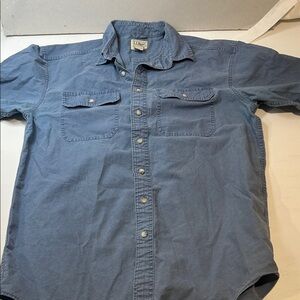 L.L. Bean Men's Casual Blue Button Down Work Shirt